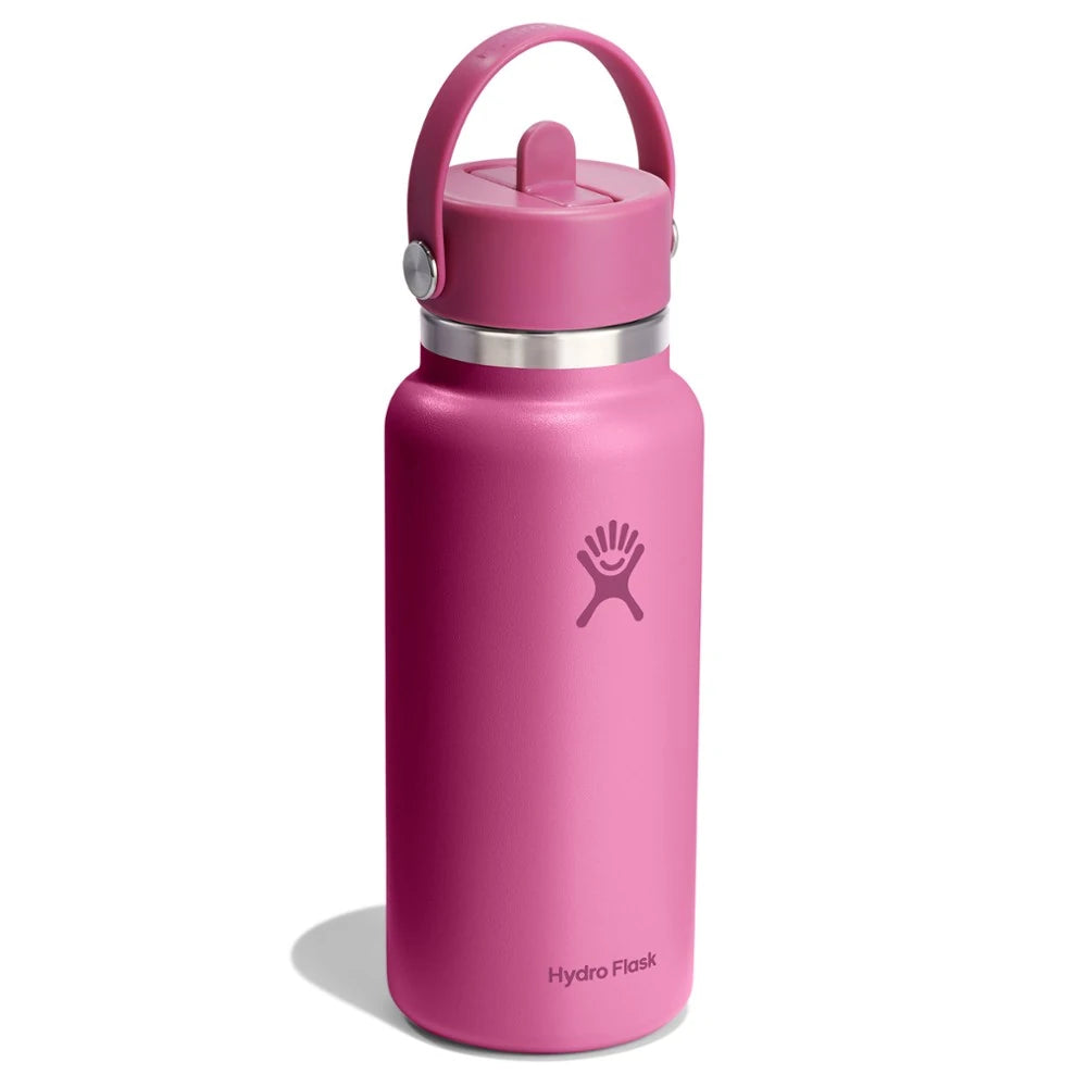 Wide-Mouth Vacuum Water Bottle With Flex Straw Cap 32 Fl. Oz.
