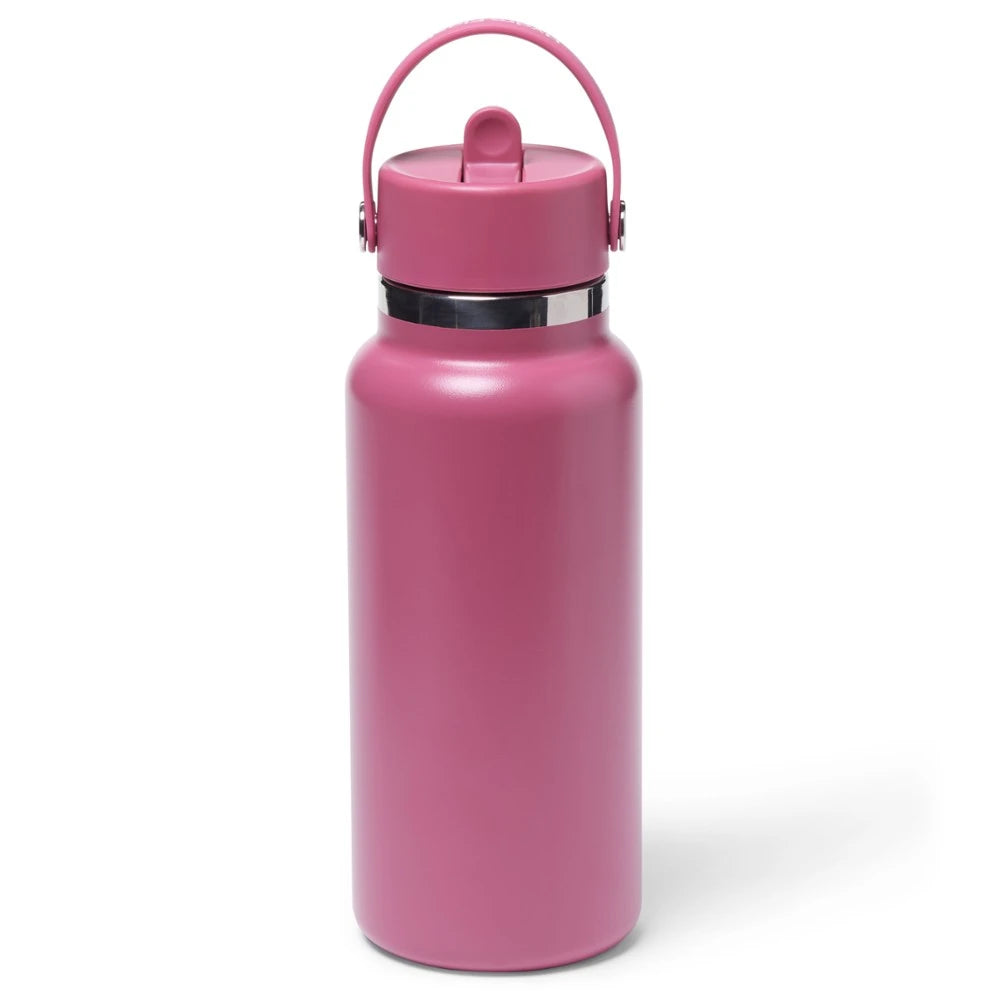 Wide-Mouth Vacuum Water Bottle With Flex Straw Cap 32 Fl. Oz.