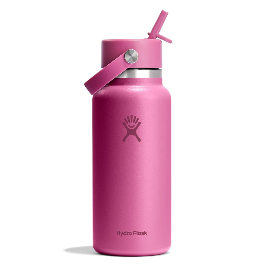 Wide-Mouth Vacuum Water Bottle With Flex Straw Cap 32 Fl. Oz.
