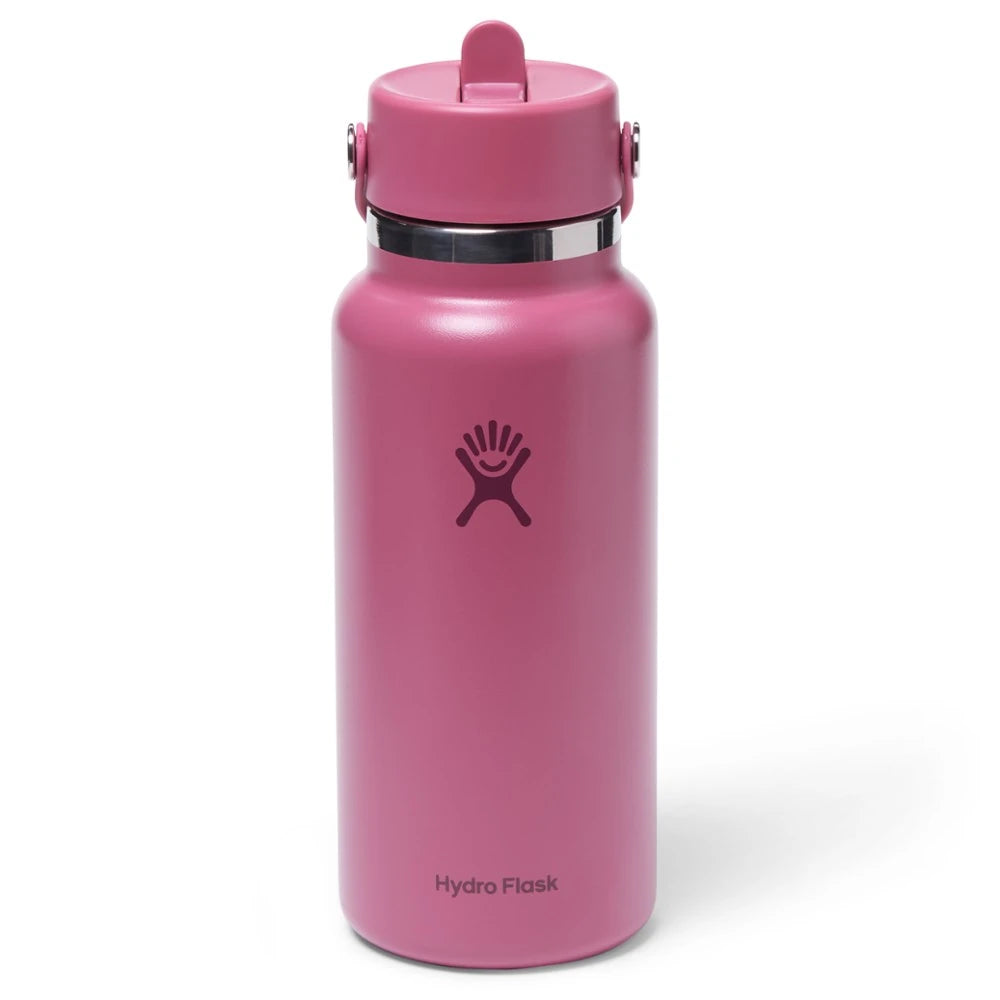 Wide-Mouth Vacuum Water Bottle With Flex Straw Cap 32 Fl. Oz.