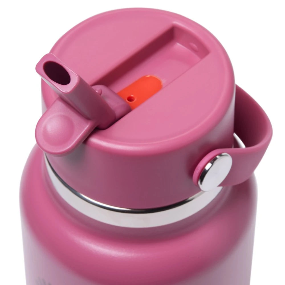 Wide-Mouth Vacuum Water Bottle With Flex Straw Cap 32 Fl. Oz.