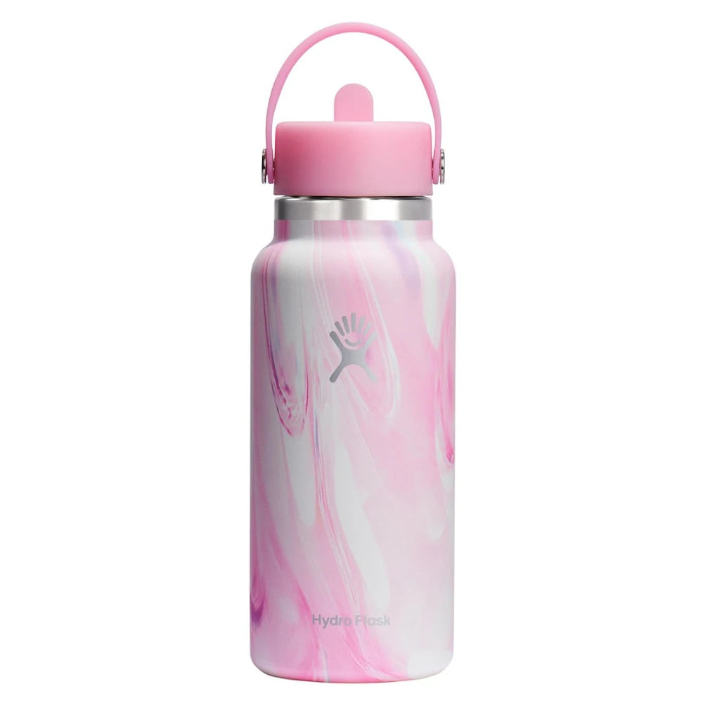 Wide-Mouth Vacuum Water Bottle With Flex Straw Cap 32 Fl. Oz.