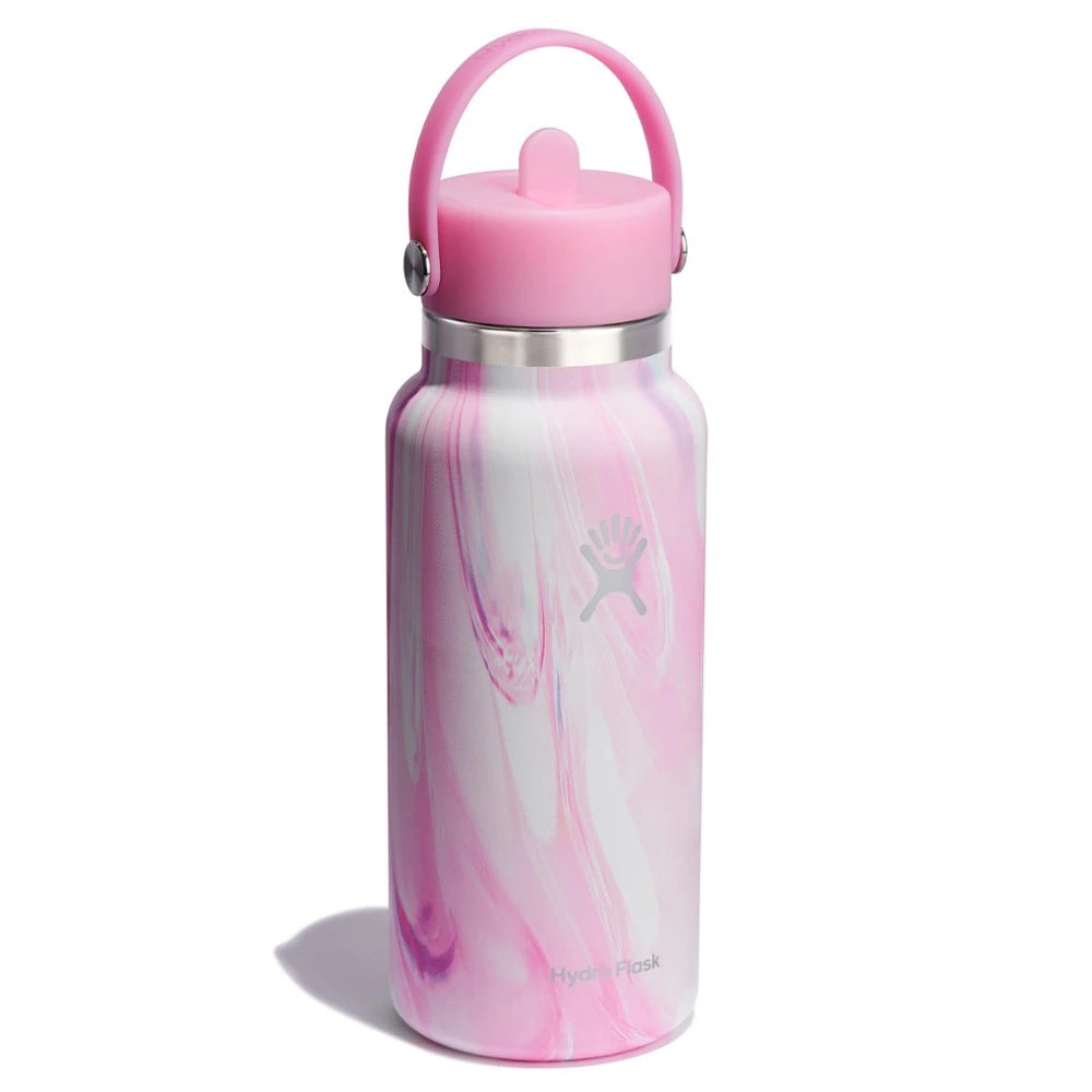 Wide-Mouth Vacuum Water Bottle With Flex Straw Cap 32 Fl. Oz.