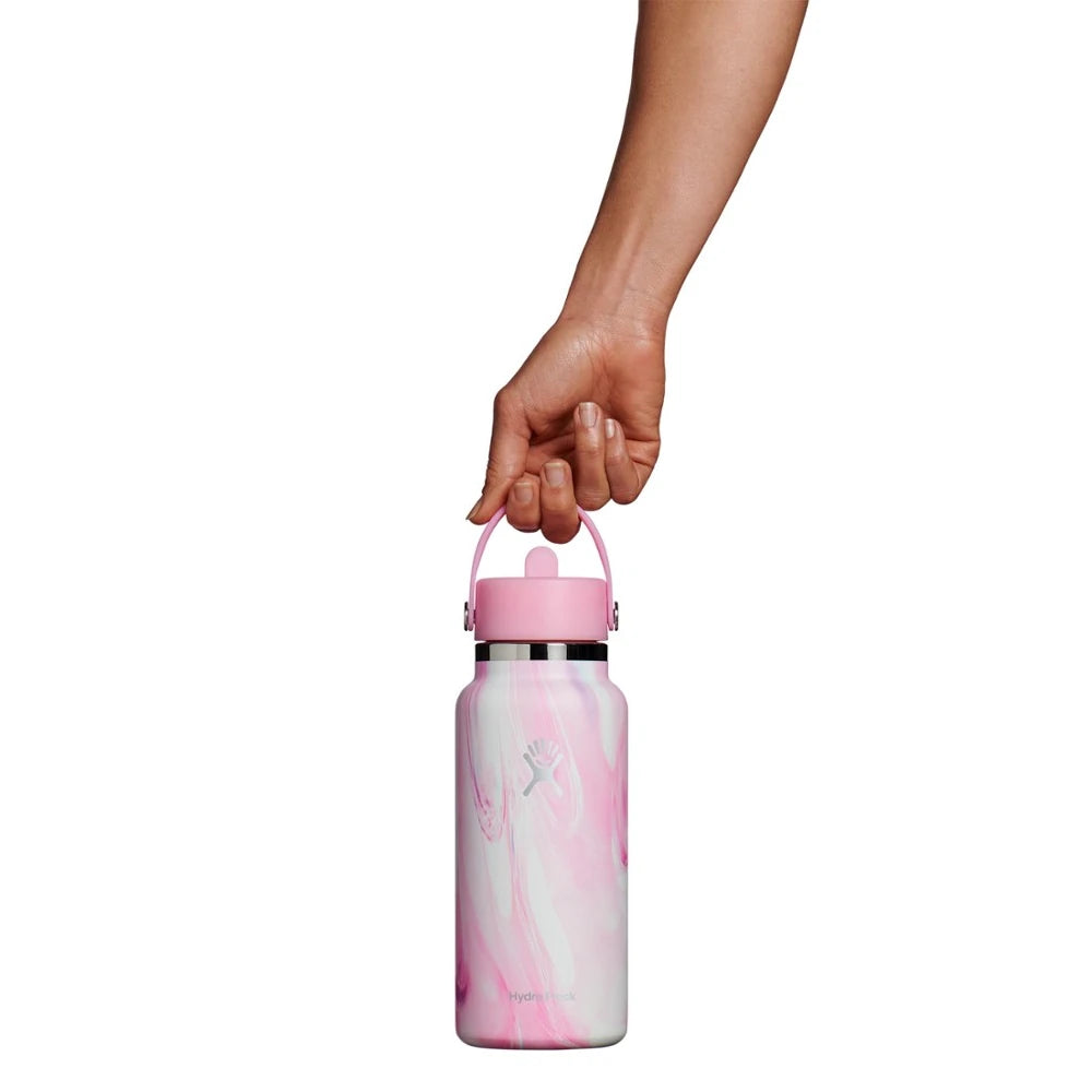 Wide-Mouth Vacuum Water Bottle With Flex Straw Cap 32 Fl. Oz.