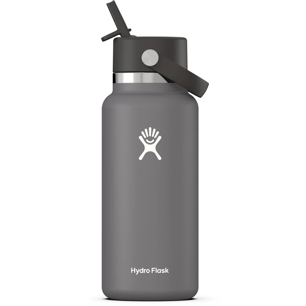 Wide-Mouth Vacuum Water Bottle With Flex Straw Cap 32 Fl. Oz.