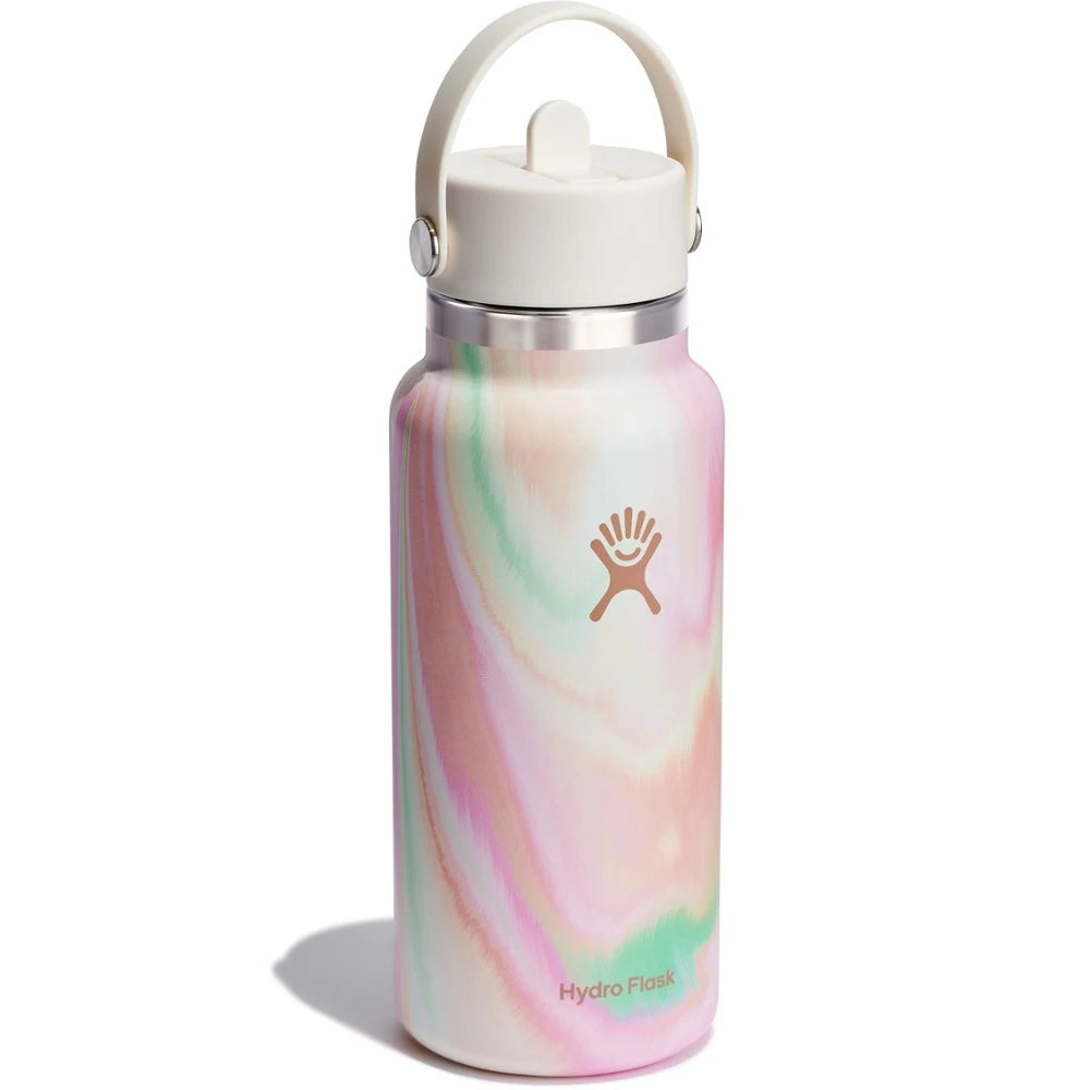 Wide-Mouth Vacuum Water Bottle With Flex Straw Cap 32 Fl. Oz.