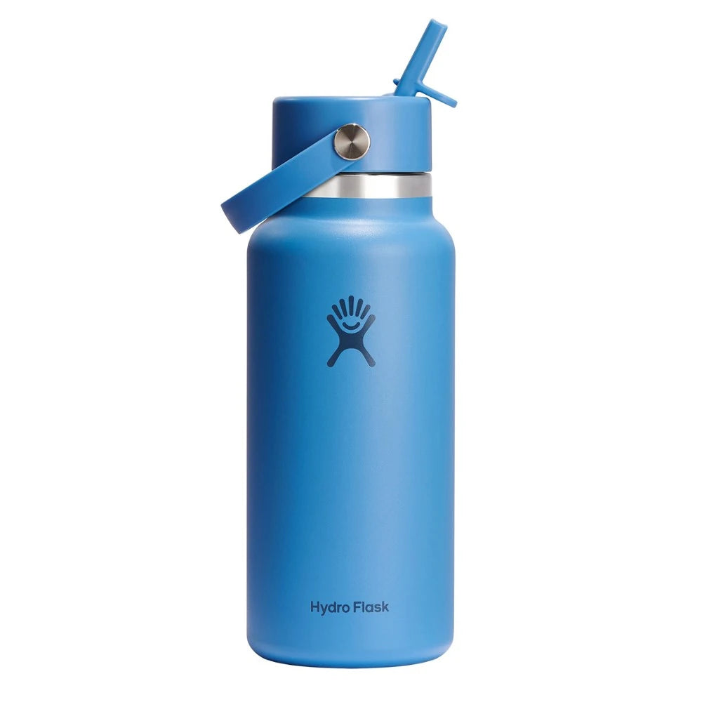Wide-Mouth Vacuum Water Bottle With Flex Straw Cap 32 Fl. Oz.