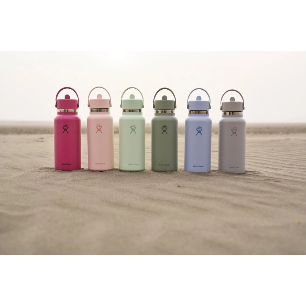 Wide-Mouth Vacuum Water Bottle With Flex Straw Cap 32 Fl. Oz.