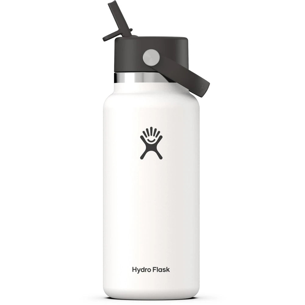 Wide-Mouth Vacuum Water Bottle With Flex Straw Cap 32 Fl. Oz.