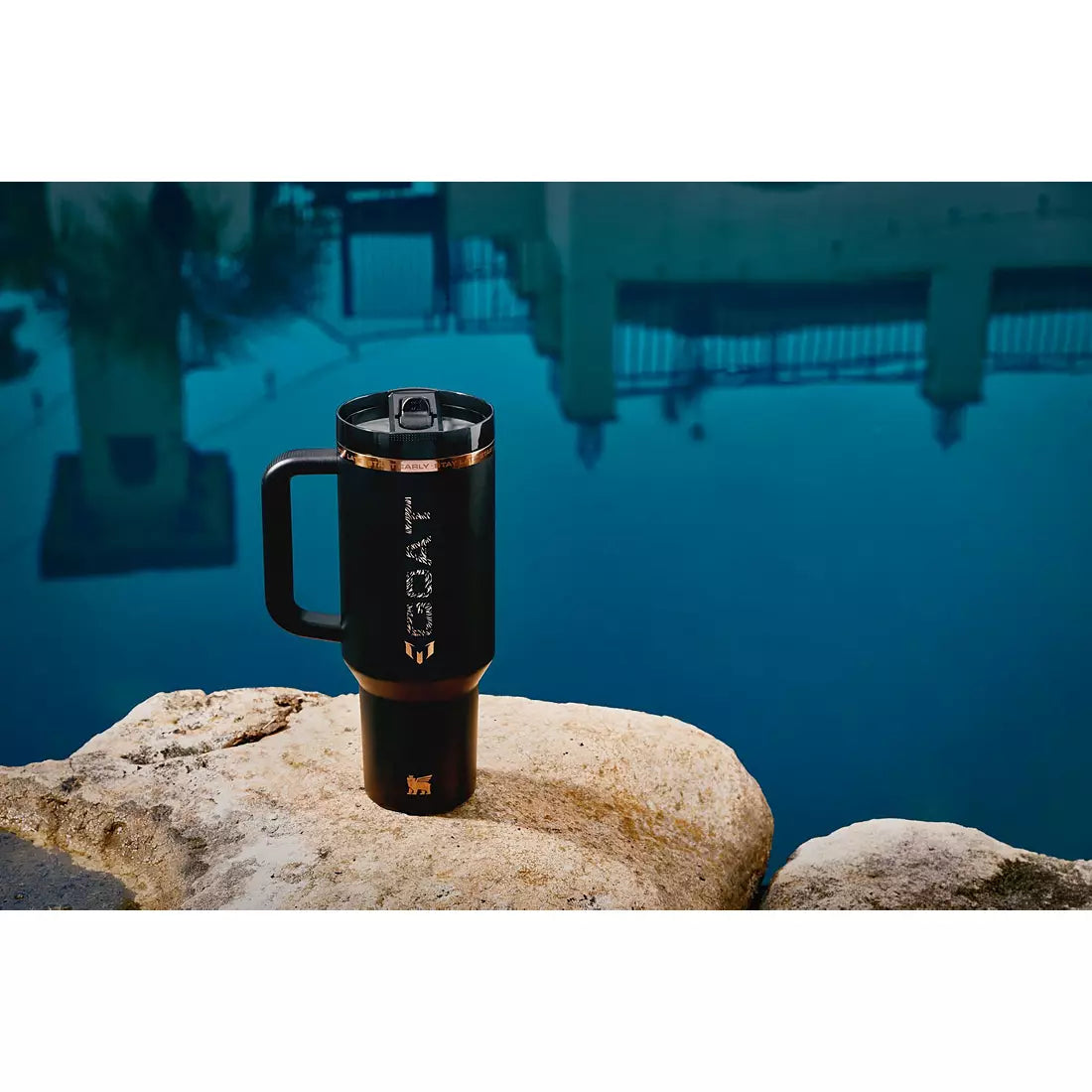Messi 1913 40 Oz. Quencher Protour Flip Straw Tumbler Messi Goat Black