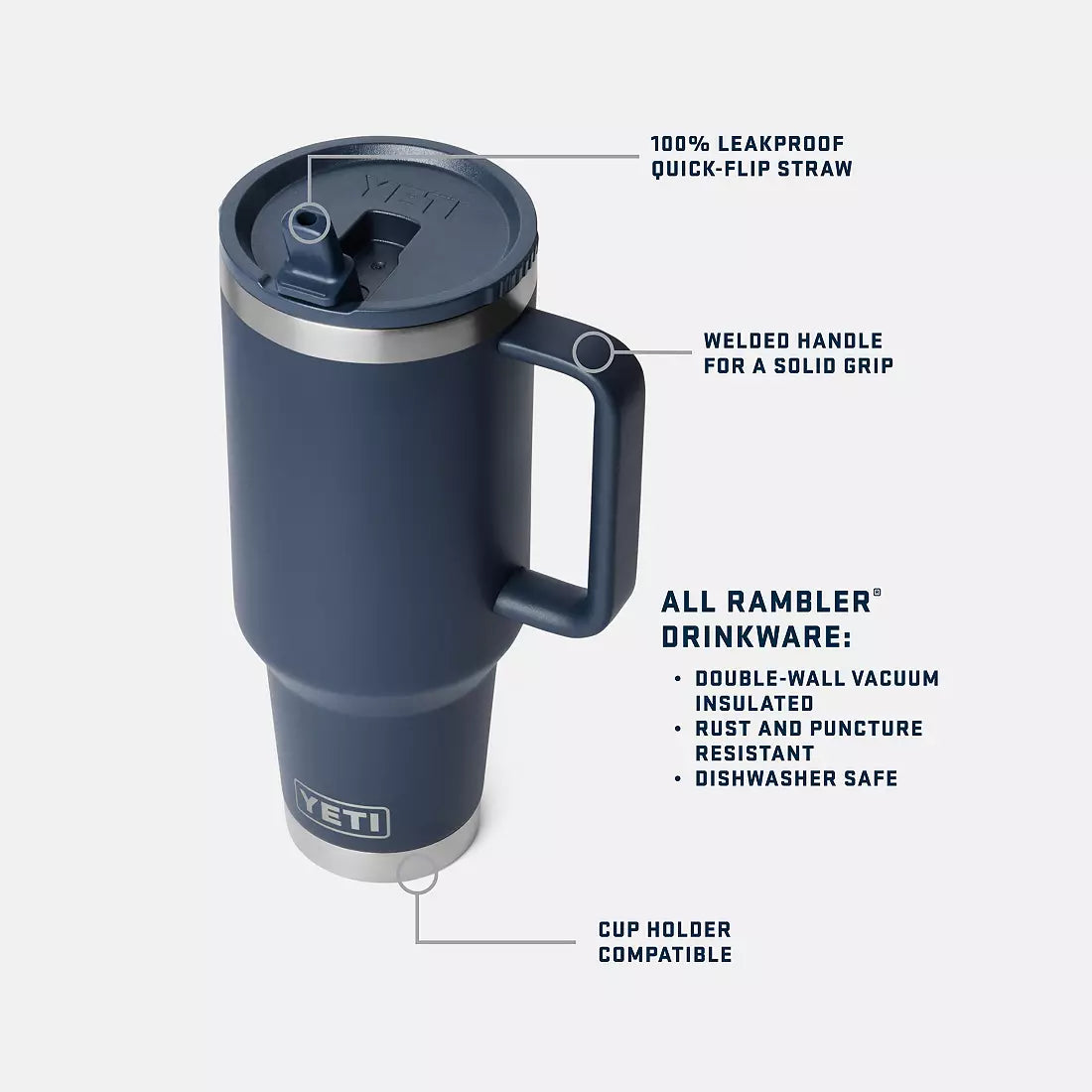 40 Oz. Rambler Travel Straw Mug