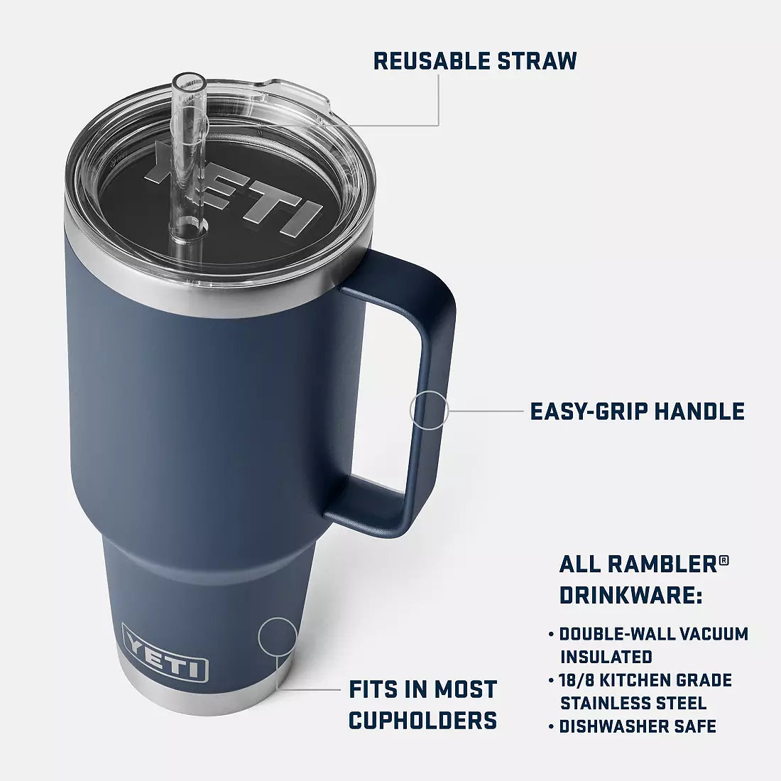 42 Oz. Rambler Mug With Straw Lid