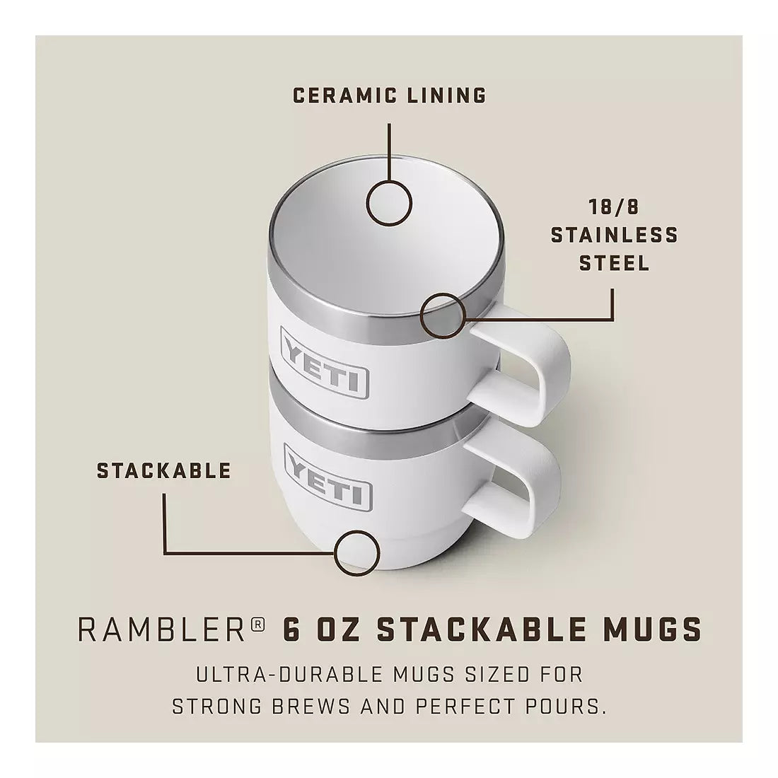 6 Oz. Rambler Stackable Espresso Cups