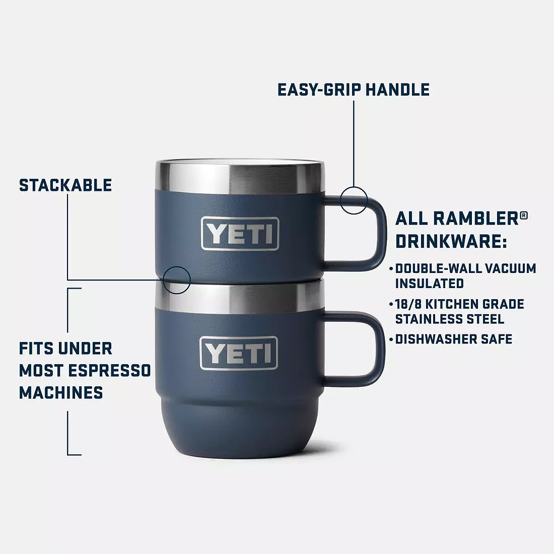 6 Oz. Rambler Stackable Espresso Cups